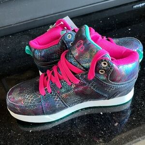 Shoes Fashion Sneakers New Girls 4 5 Neon Pink Lace Up Skateboard